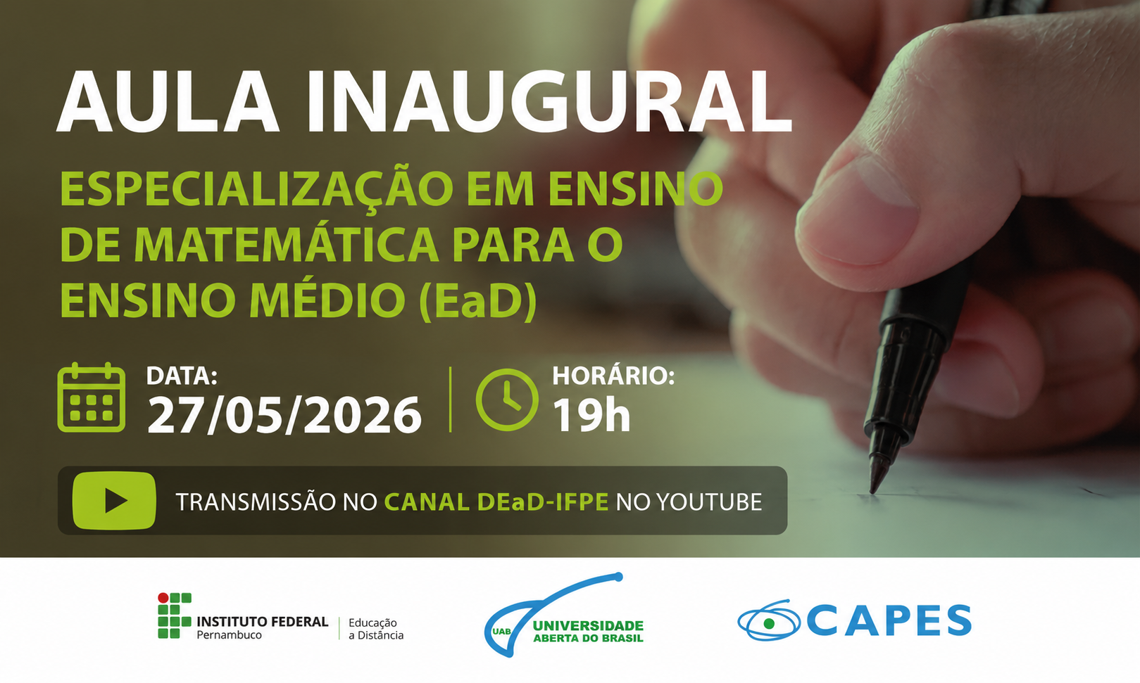 aula inaugural especialização